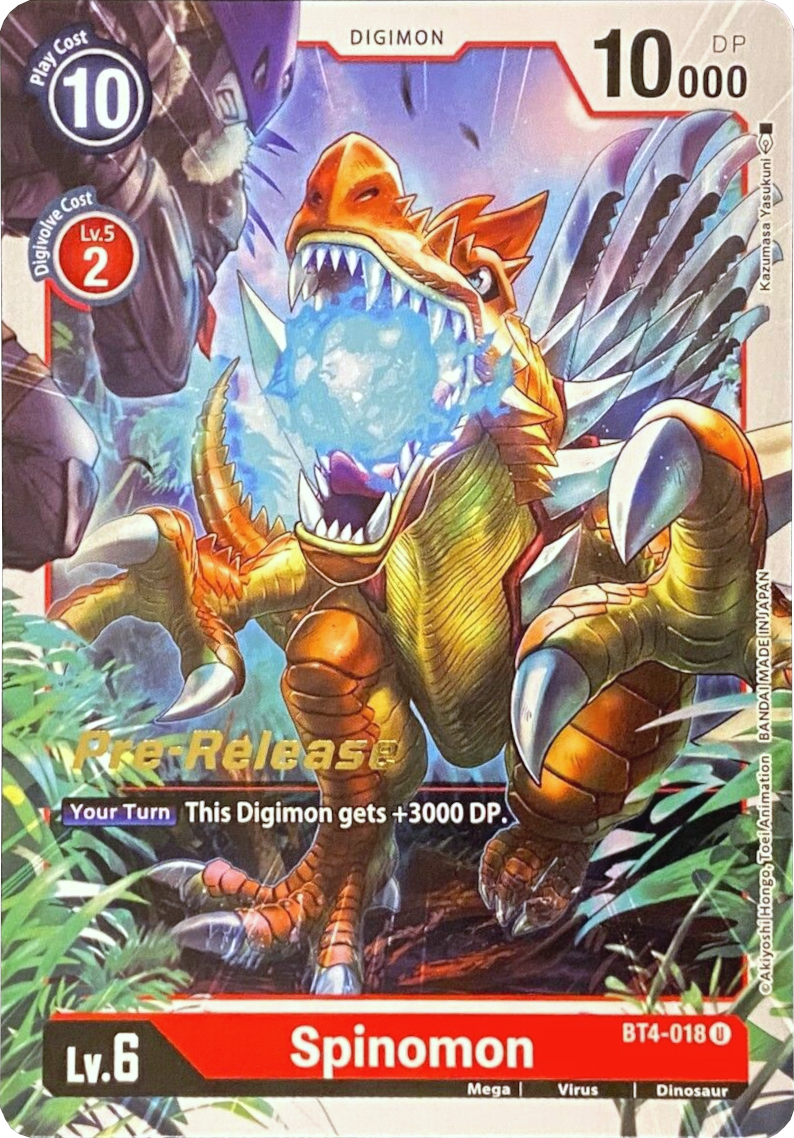 Spinomon [BT4-018] [Great Legend Pre-Release Promos] | Mindsight Gaming