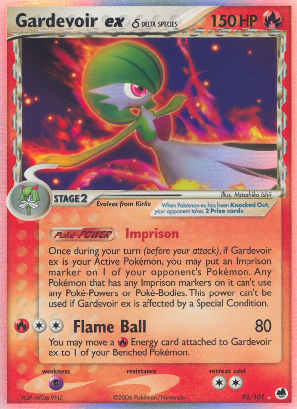 Gardevoir ex (93/101) (Delta Species) [EX: Dragon Frontiers] | Mindsight Gaming