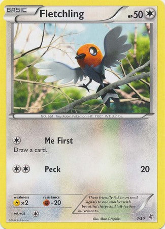 Fletchling (1/30) [XY: Trainer Kit 1 - Bisharp] | Mindsight Gaming