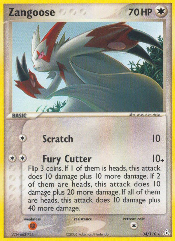 Zangoose (34/110) [EX: Holon Phantoms] | Mindsight Gaming