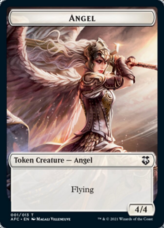 Angel // Saproling Double-sided Token [Dungeons & Dragons: Adventures in the Forgotten Realms Commander Tokens] | Mindsight Gaming