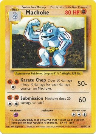 Machoke (34/102) [Base Set Unlimited] | Mindsight Gaming