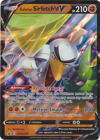 Galarian Sirfetch'd V (SWSH043) (Jumbo Card) [Sword & Shield: Black Star Promos] | Mindsight Gaming