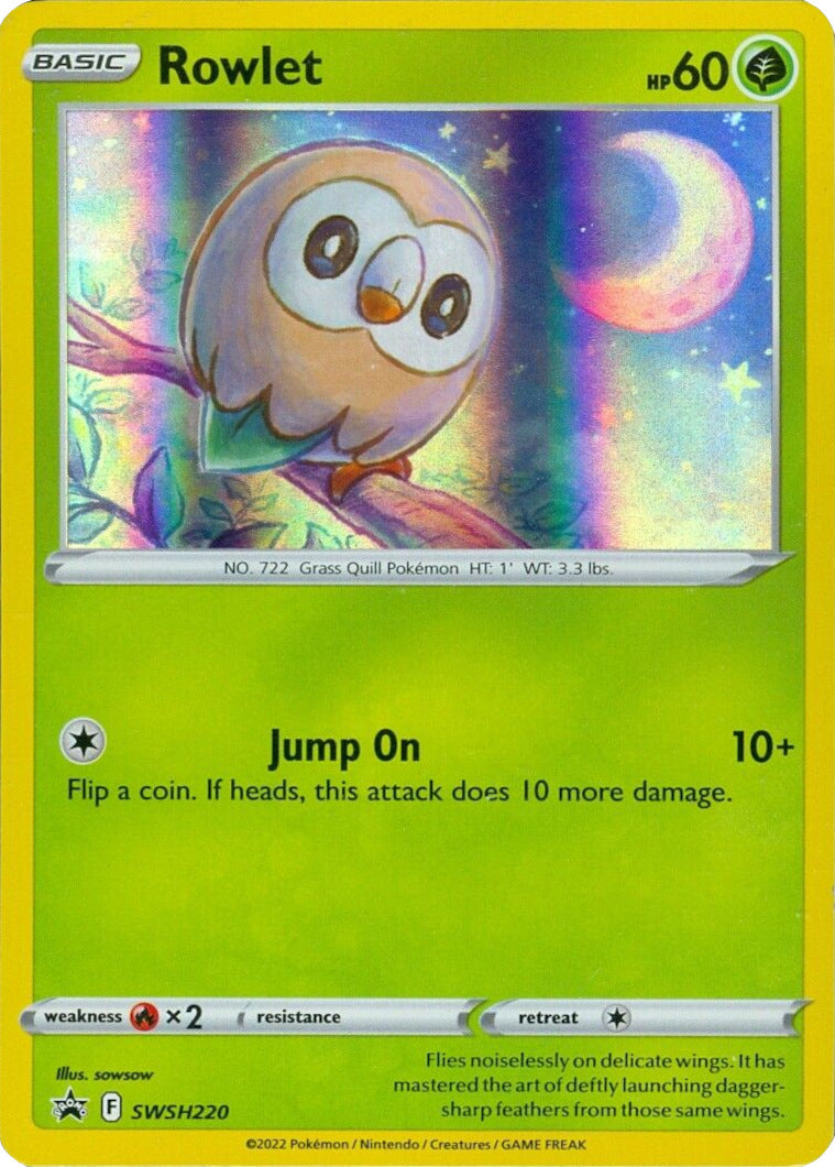 Rowlet (SWSH220) (Cosmos Holo) [Sword & Shield: Black Star Promos] | Mindsight Gaming