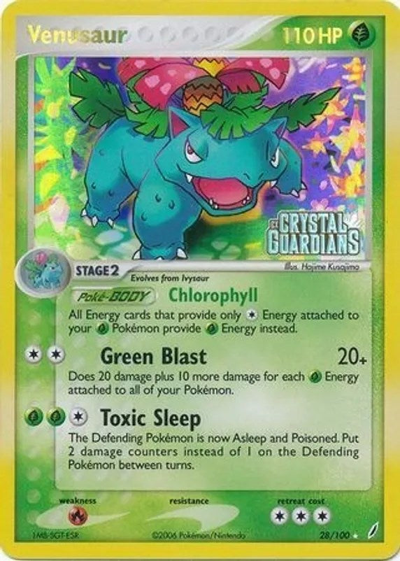 Venusaur (028/100) (Prerelease) [EX: Crystal Guardians] | Mindsight Gaming