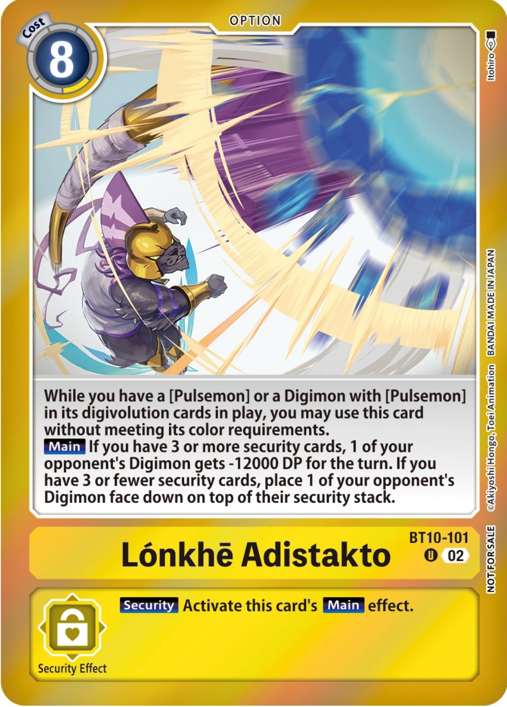 Lonkhe Adistakto [BT10-101] (Event Pack 5) [Xros Encounter Pre-Release Cards] | Mindsight Gaming