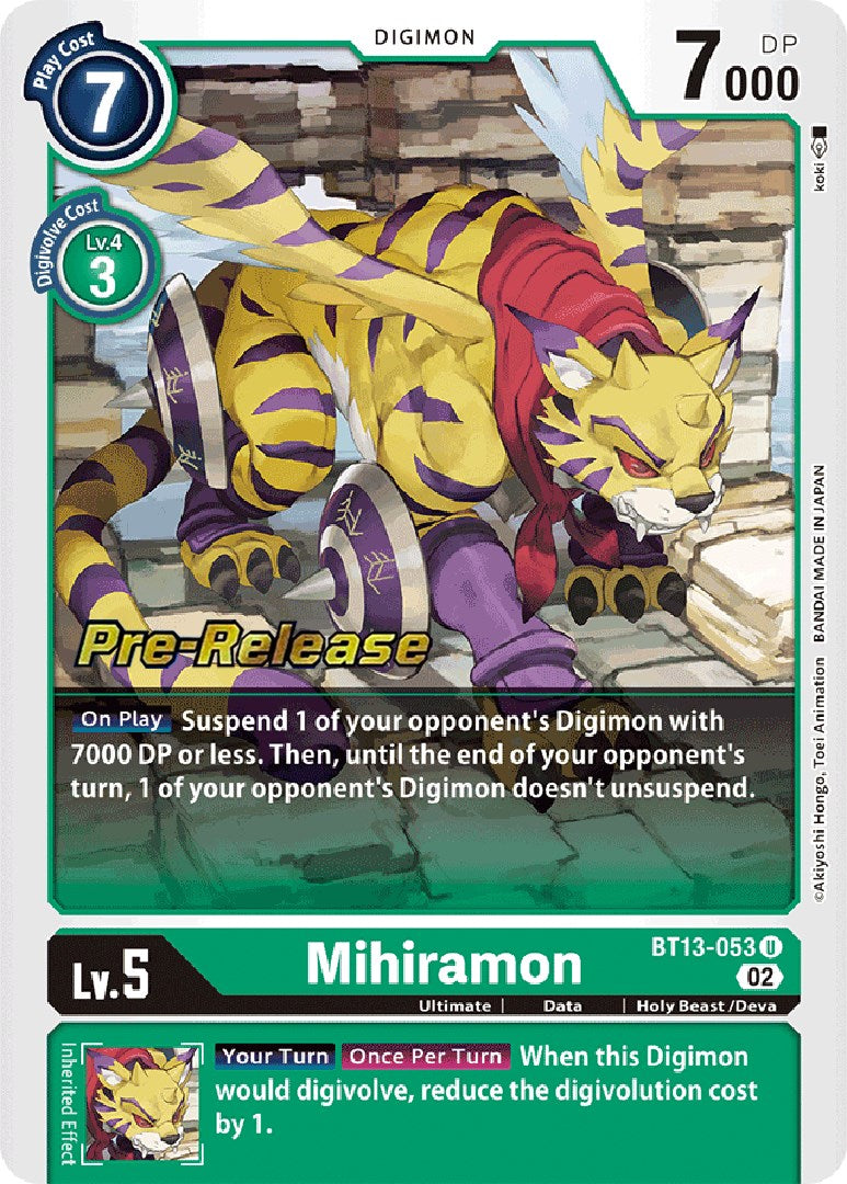 Mihiramon [BT13-053] [Versus Royal Knight Booster Pre-Release Cards] | Mindsight Gaming