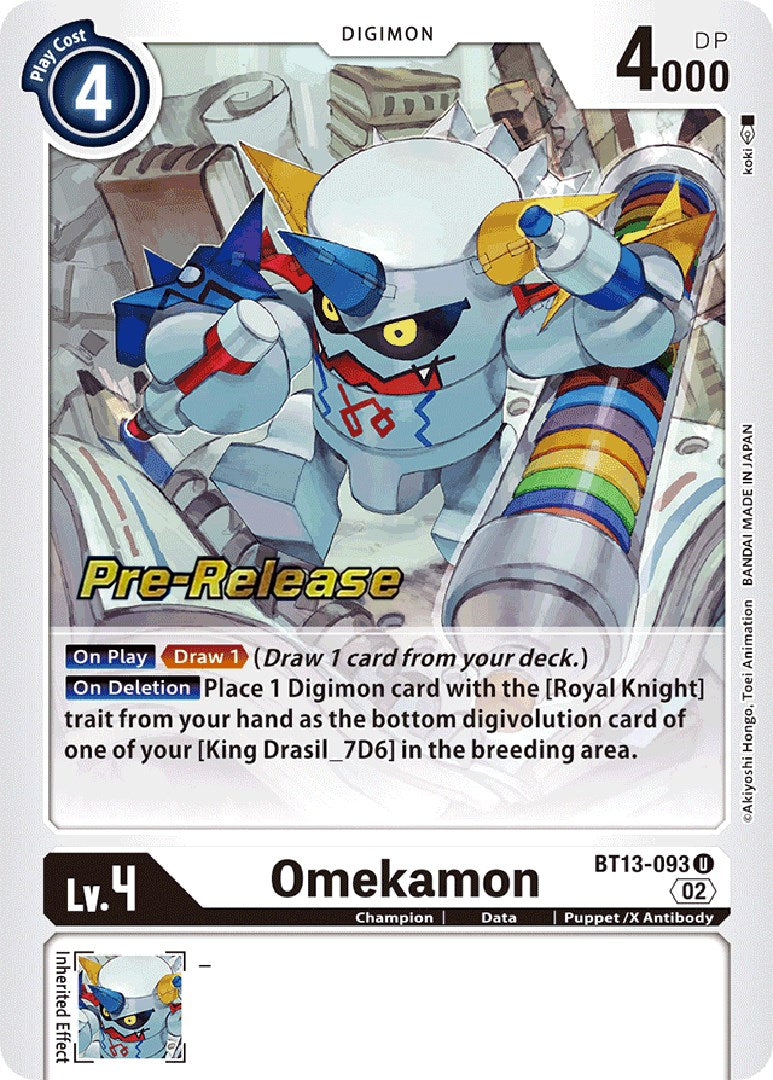 Omekamon [BT13-093] [Versus Royal Knight Booster Pre-Release Cards] | Mindsight Gaming