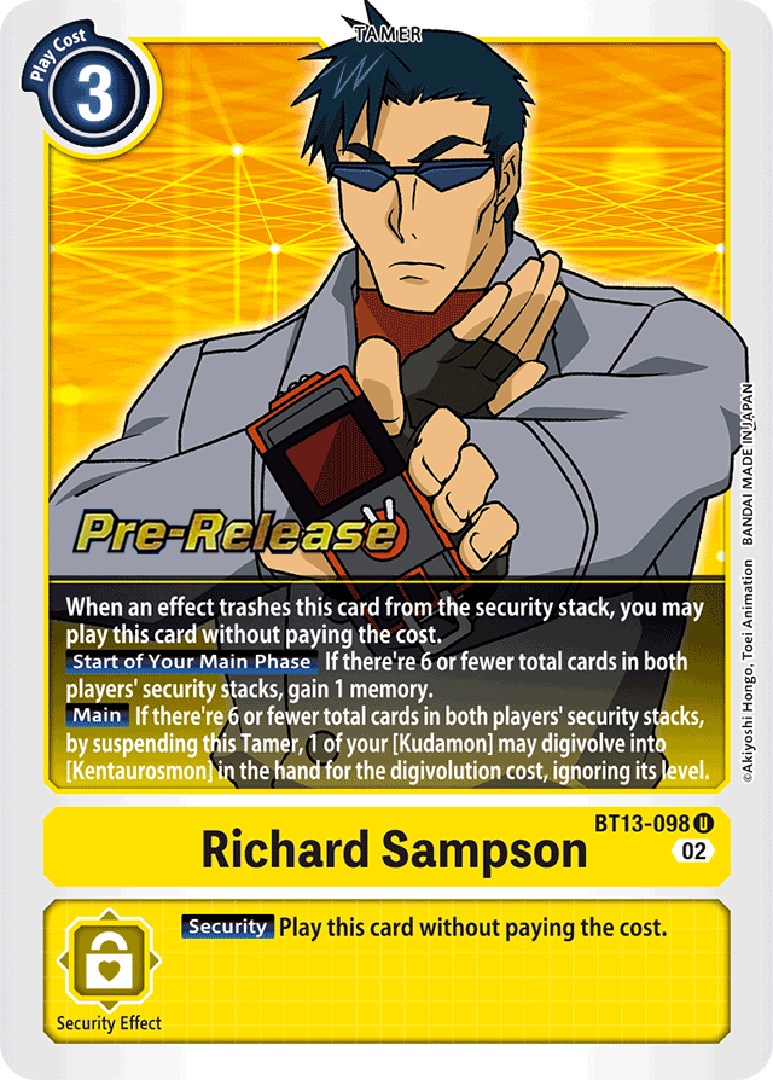 Richard Sampson [BT13-098] [Versus Royal Knight Booster Pre-Release Cards] | Mindsight Gaming