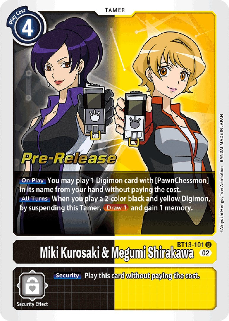 Miki Kurosaki & Megumi Shirakawa [BT13-101] [Versus Royal Knight Booster Pre-Release Cards] | Mindsight Gaming