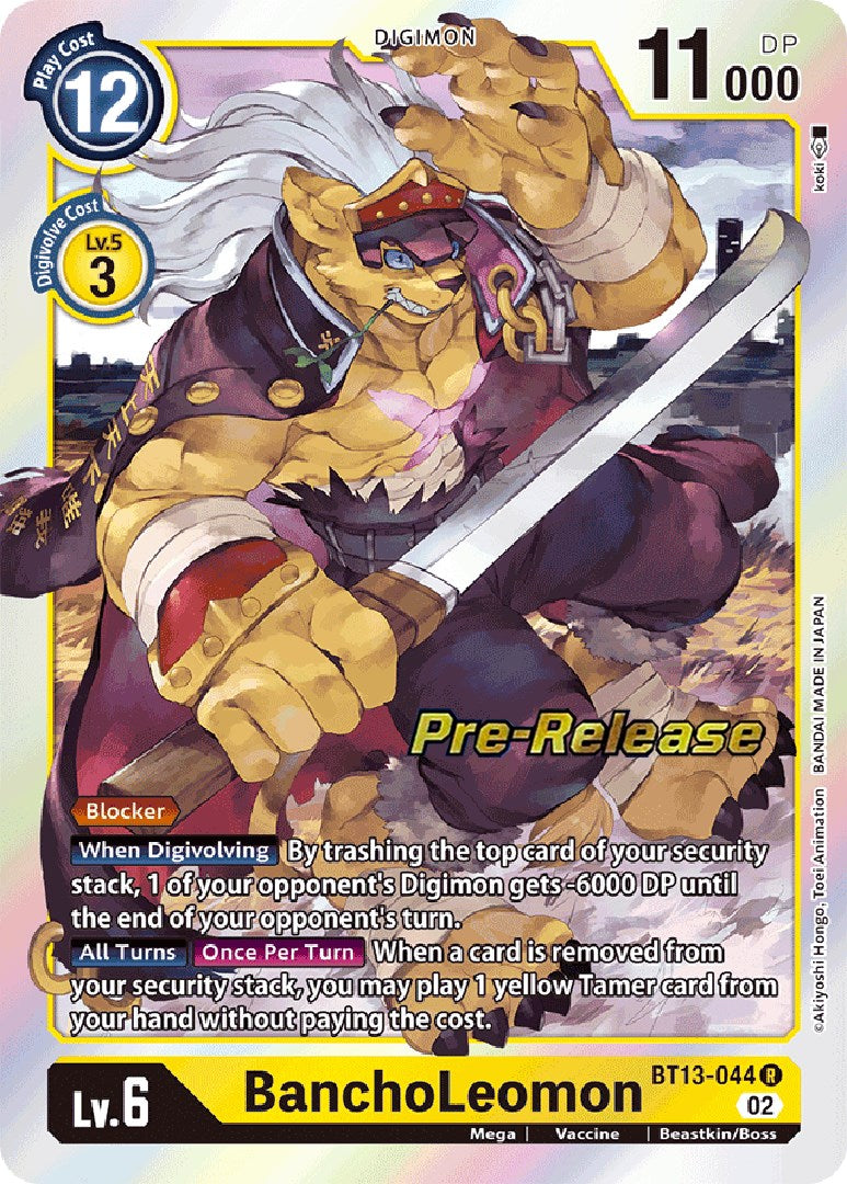 BanchoLeomon [BT13-044] [Versus Royal Knight Booster Pre-Release Cards] | Mindsight Gaming