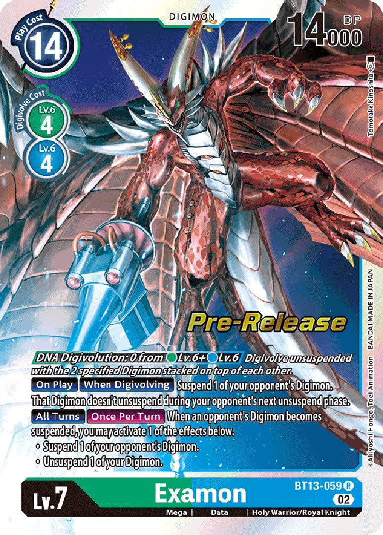 Examon [BT13-059] [Versus Royal Knight Booster Pre-Release Cards] | Mindsight Gaming