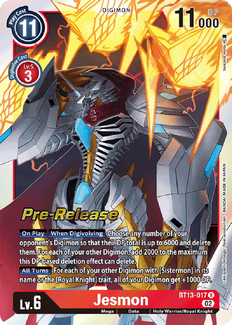 Jesmon [BT13-017] [Versus Royal Knight Booster Pre-Release Cards] | Mindsight Gaming