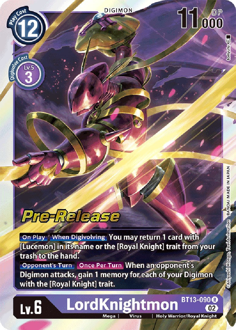 LordKnightmon [BT13-090] [Versus Royal Knight Booster Pre-Release Cards] | Mindsight Gaming