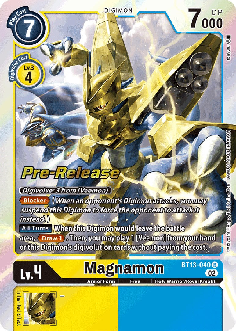 Magnamon [BT13-040] [Versus Royal Knight Booster Pre-Release Cards] | Mindsight Gaming