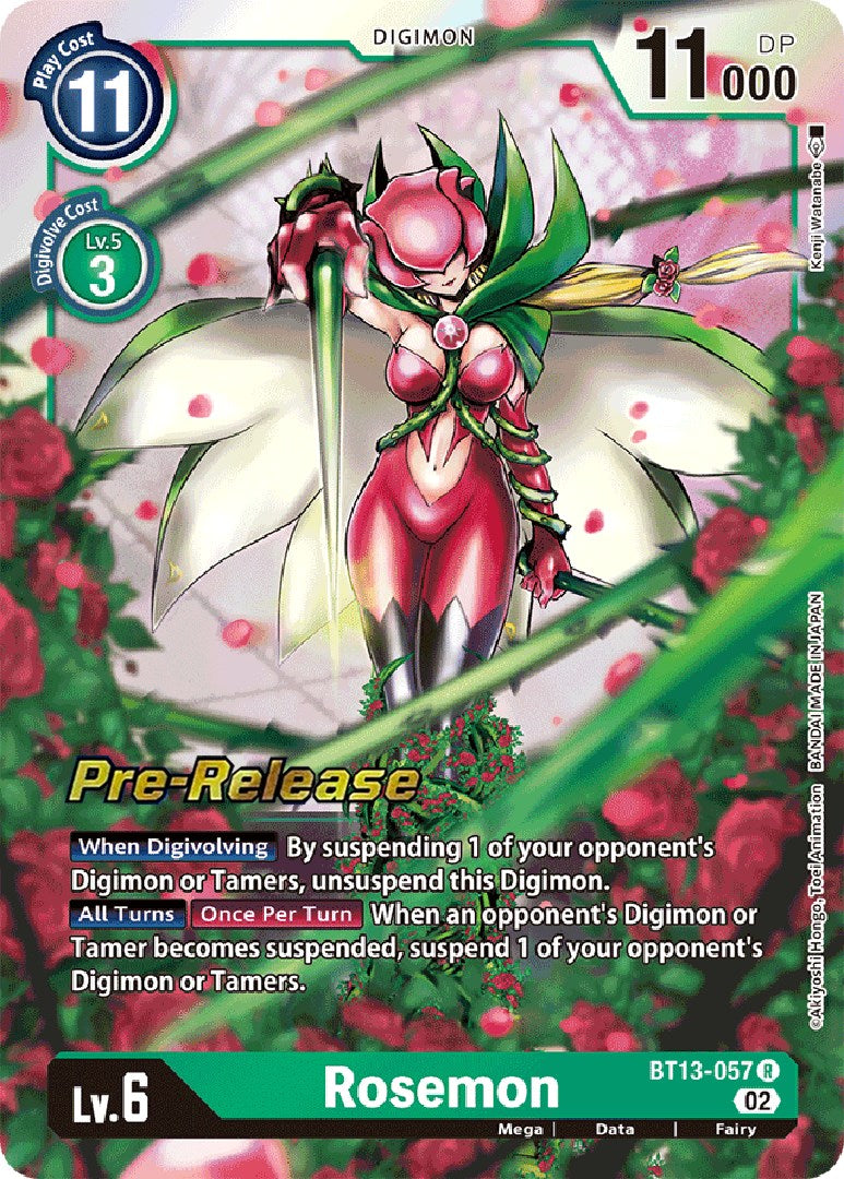 Rosemon [BT13-057] [Versus Royal Knight Booster Pre-Release Cards] | Mindsight Gaming