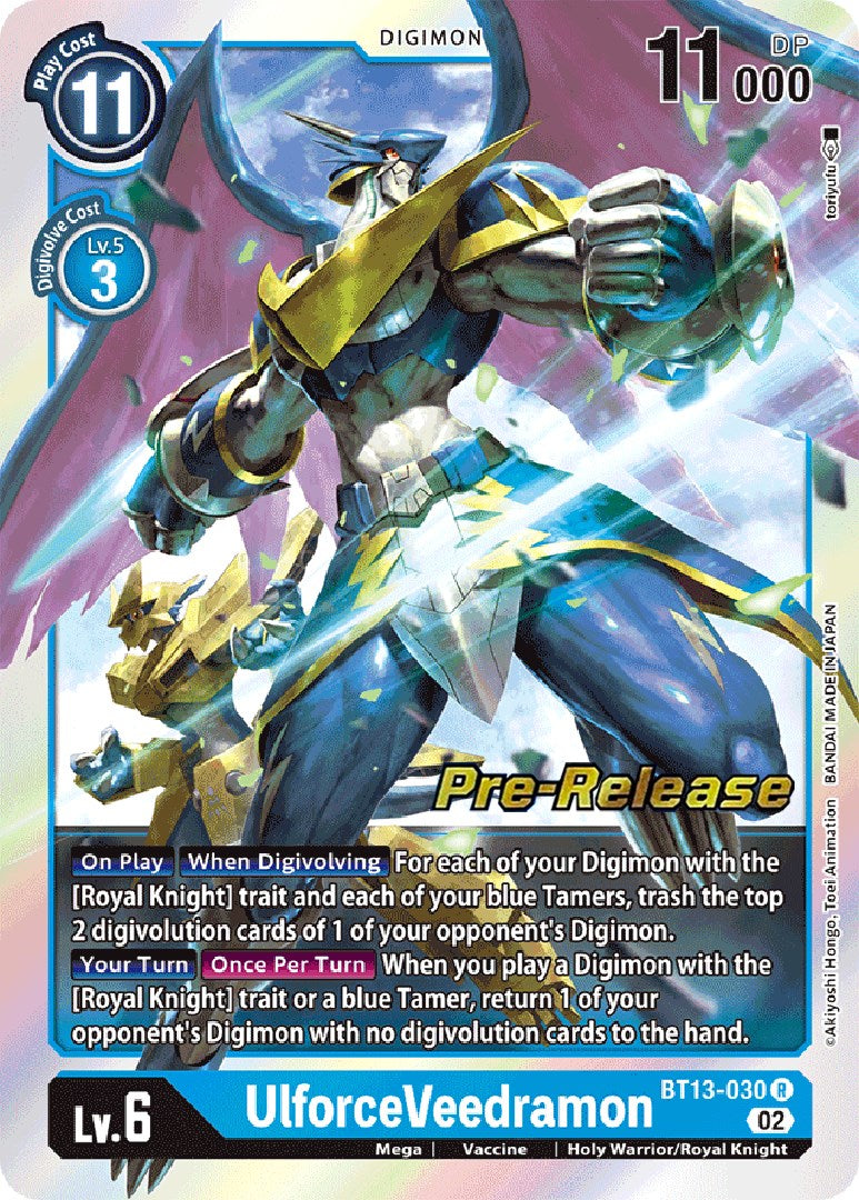 UlforceVeedramon [BT13-030] [Versus Royal Knight Booster Pre-Release Cards] | Mindsight Gaming