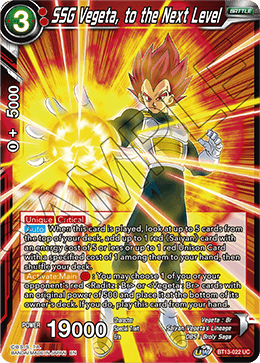 SSG Vegeta, to the Next Level (Uncommon) [BT13-022] | Mindsight Gaming