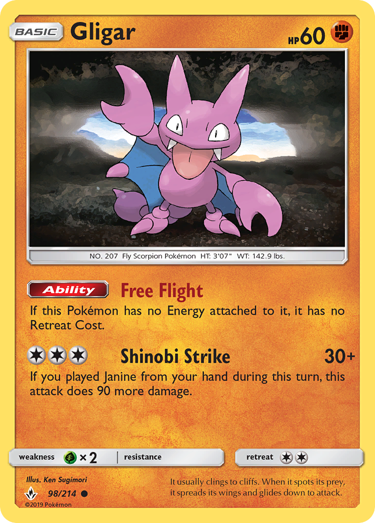 Gligar (98/214) [Sun & Moon: Unbroken Bonds] | Mindsight Gaming