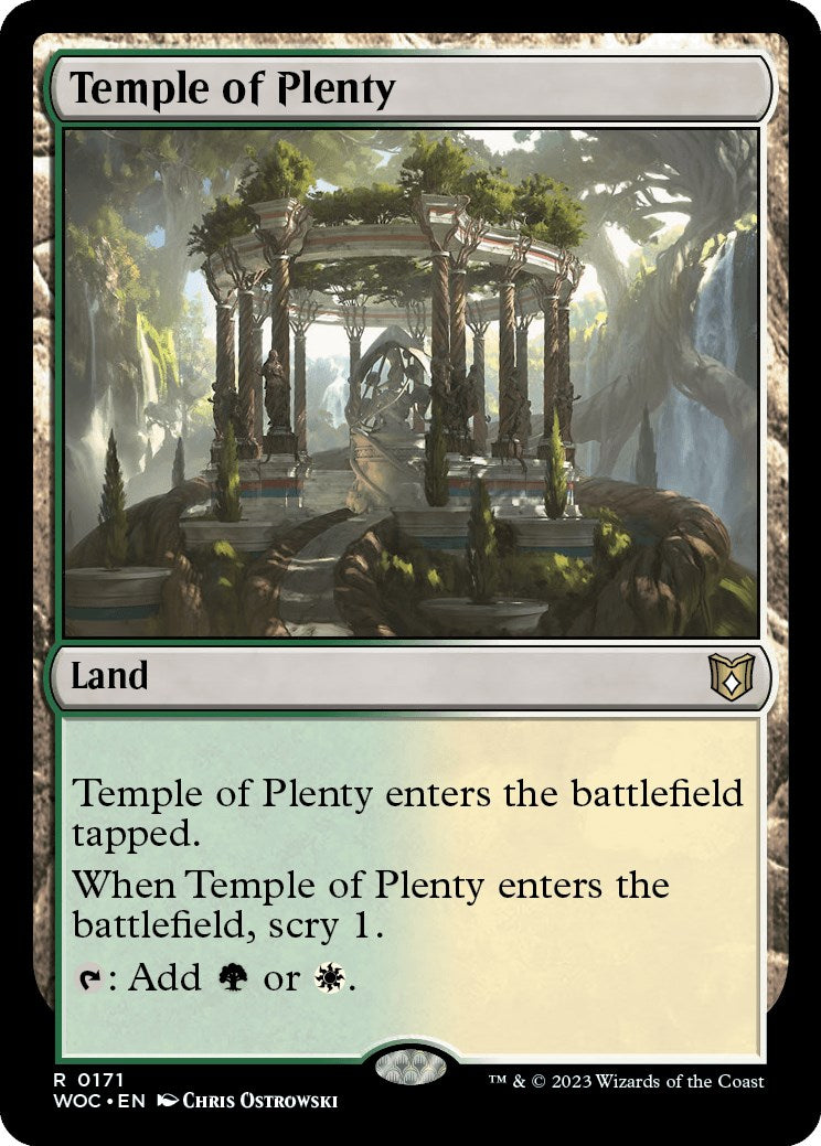 Temple of Plenty [Wilds of Eldraine Commander] | Mindsight Gaming