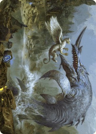 Horned Loch-Whale Art Card [Wilds of Eldraine Art Series] | Mindsight Gaming