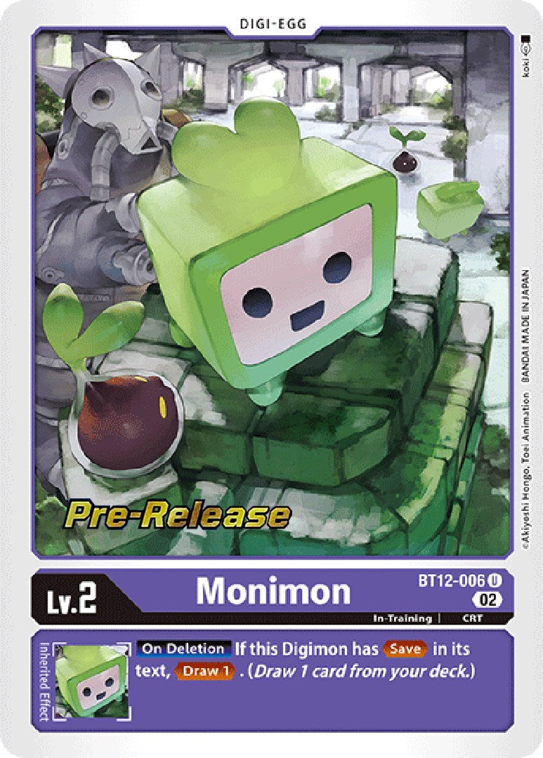 Monimon [BT12-006] [Across Time Pre-Release Cards] | Mindsight Gaming