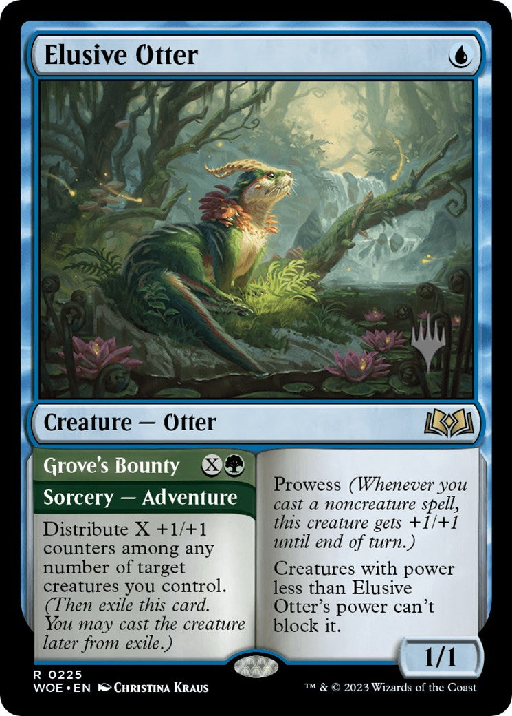 Elusive Otter // Grove's Bounty (Promo Pack) [Wilds of Eldraine Promos] | Mindsight Gaming