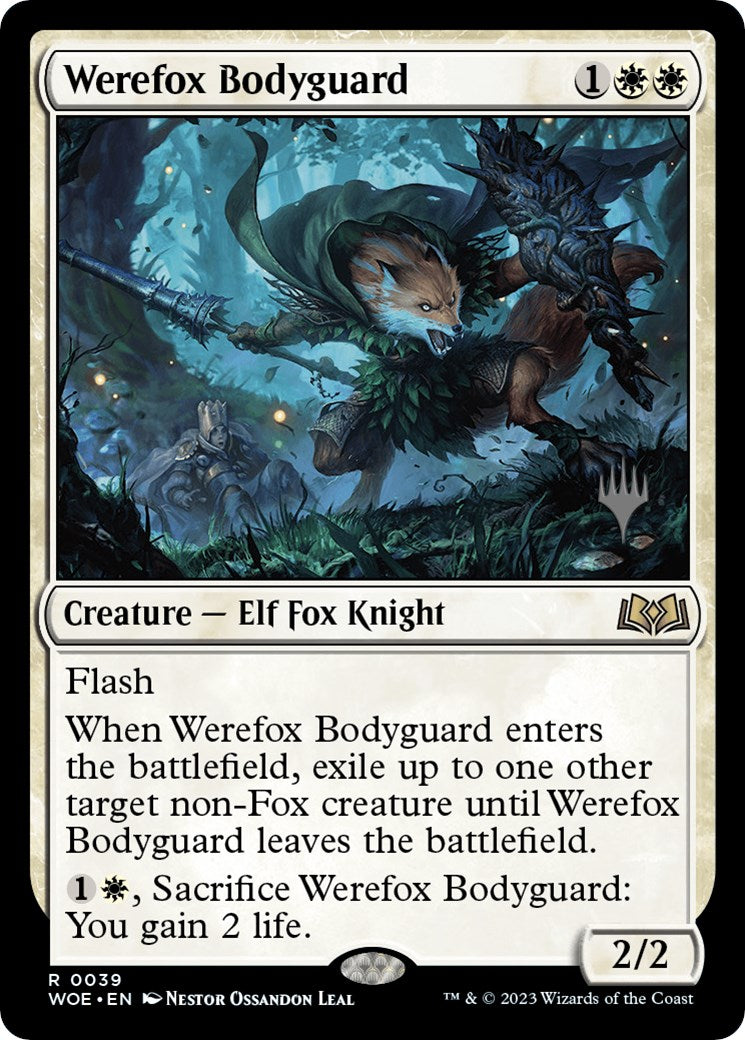 Werefox Bodyguard (Promo Pack) [Wilds of Eldraine Promos] | Mindsight Gaming