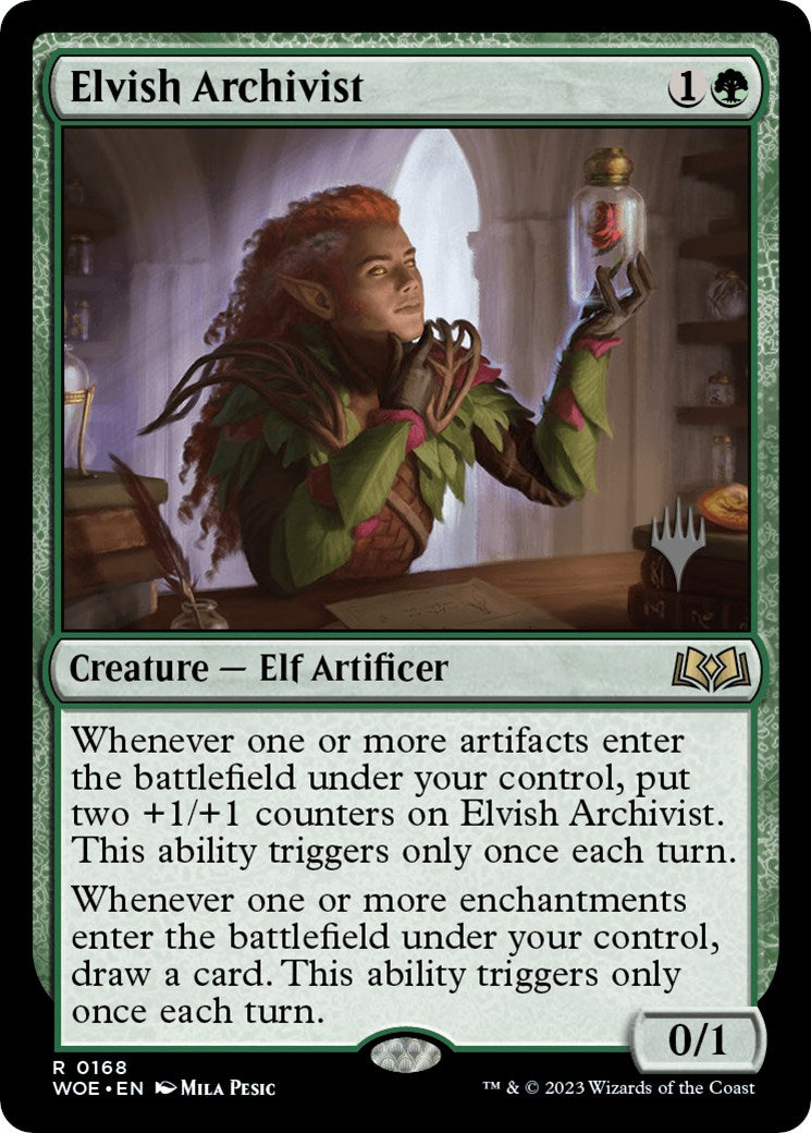 Elvish Archivist (Promo Pack) [Wilds of Eldraine Promos] | Mindsight Gaming