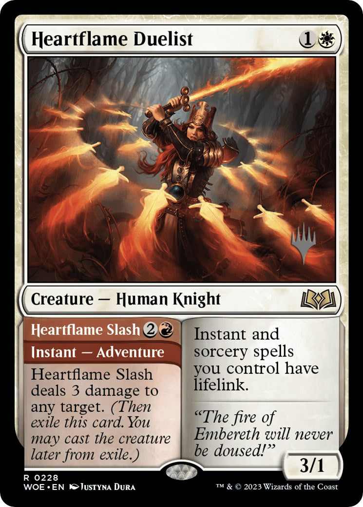 Heartflame Duelist // Heatflame Duelist (Promo Pack) [Wilds of Eldraine Promos] | Mindsight Gaming