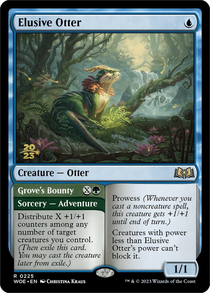 Elusive Otter // Grove's Bounty [Wilds of Eldraine Prerelease Promos] | Mindsight Gaming