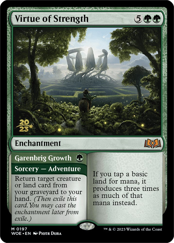 Virtue of Strength // Garenbrig Growth [Wilds of Eldraine Prerelease Promos] | Mindsight Gaming