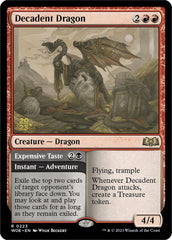 Decadent Dragon // Expensive Taste [Wilds of Eldraine Prerelease Promos] | Mindsight Gaming