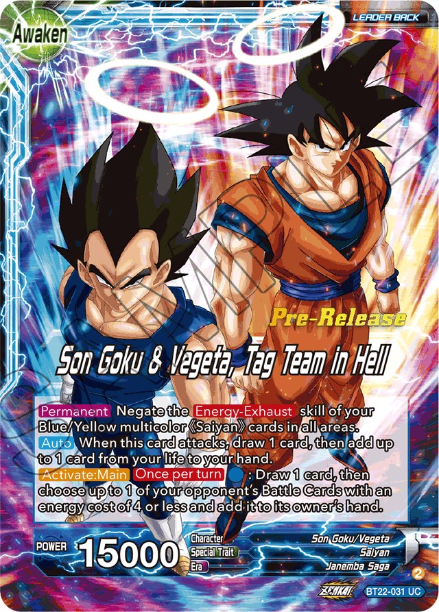 Son Goku // Son Goku & Vegeta, Tag Team in Hell (BT22-031) [Critical Blow Prerelease Promos] | Mindsight Gaming