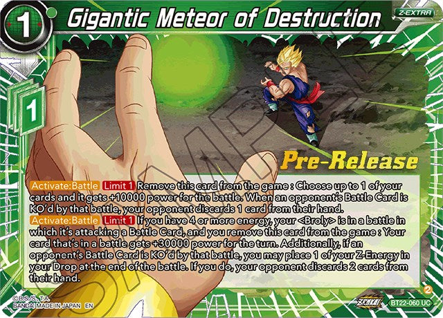 Gigantic Meteor of Destruction (BT22-060) [Critical Blow Prerelease Promos] | Mindsight Gaming