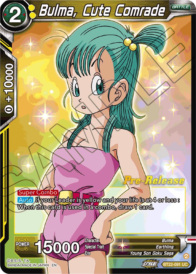 Bulma, Cute Comrade (BT22-091) [Critical Blow Prerelease Promos] | Mindsight Gaming