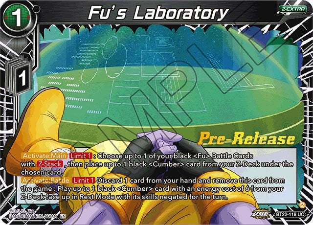 Fu's Laboratory (BT22-118) [Critical Blow Prerelease Promos] | Mindsight Gaming