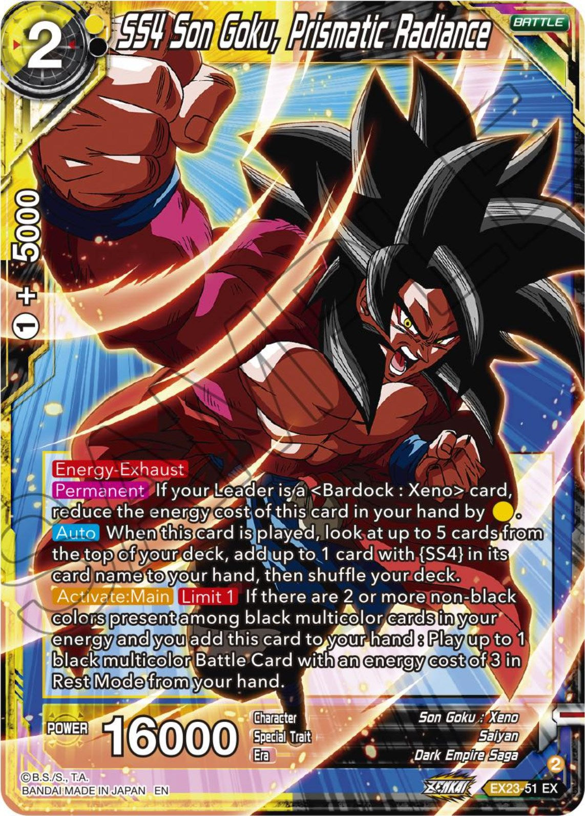 SS4 Son Goku, Prismatic Radiance (EX23-51) [Premium Anniversary Box 2023] | Mindsight Gaming