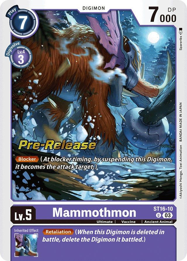 Mammothmon [ST16-10] [Starter Deck: Wolf of Friendship Pre-Release Cards] | Mindsight Gaming