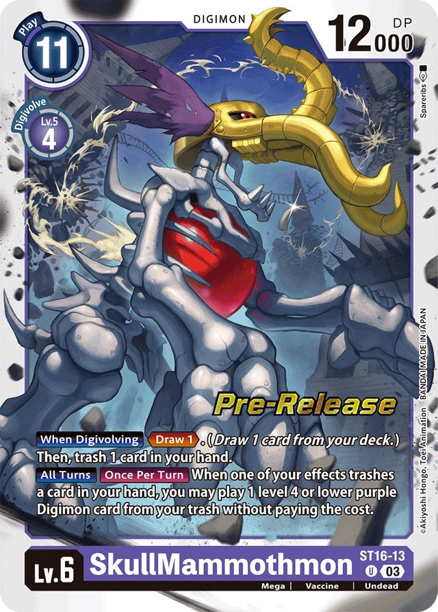 SkullMammothmon [ST16-13] [Starter Deck: Wolf of Friendship Pre-Release Cards] | Mindsight Gaming