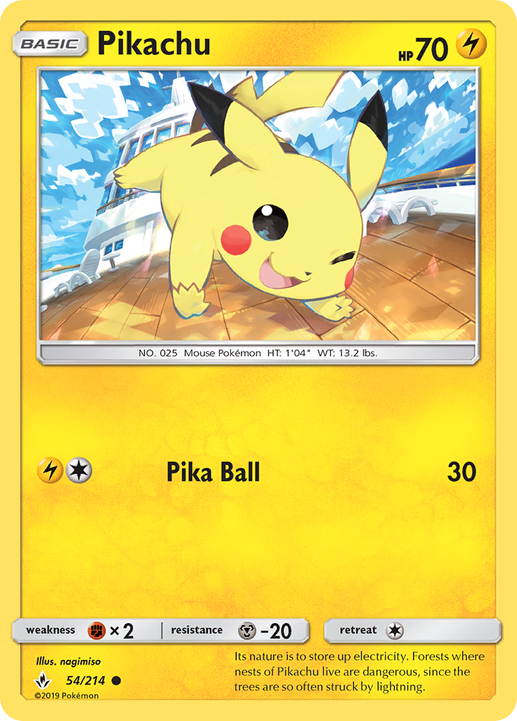 Pikachu (54/214) [Sun & Moon: Unbroken Bonds] | Mindsight Gaming