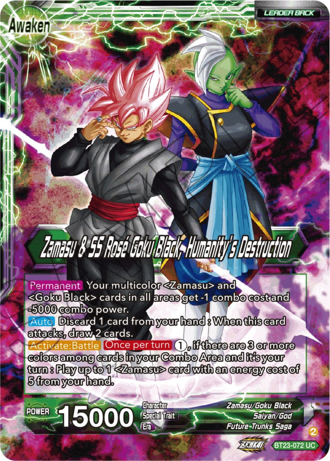 Zamasu & Goku Black // Zamasu & SS Rose Goku Black, Humanity's Destruction (BT23-072) [Perfect Combination] | Mindsight Gaming