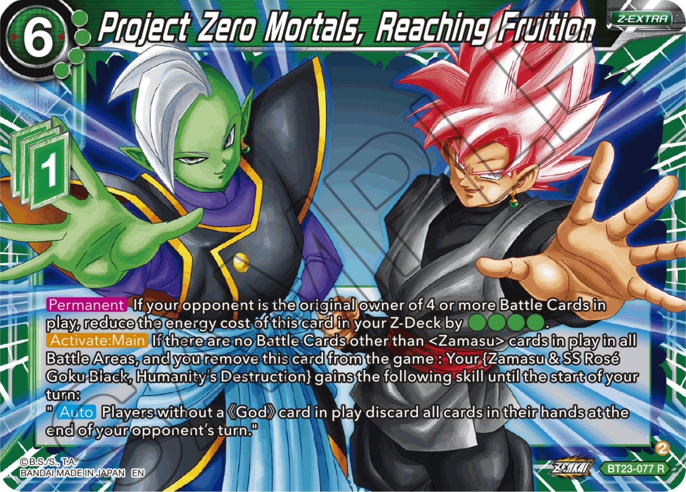 Project Zero Mortals, Reaching Fruition (BT23-077) [Perfect Combination] | Mindsight Gaming