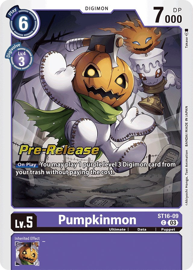 Pumpkinmon [ST16-09] [Starter Deck: Wolf of Friendship Pre-Release Cards] | Mindsight Gaming