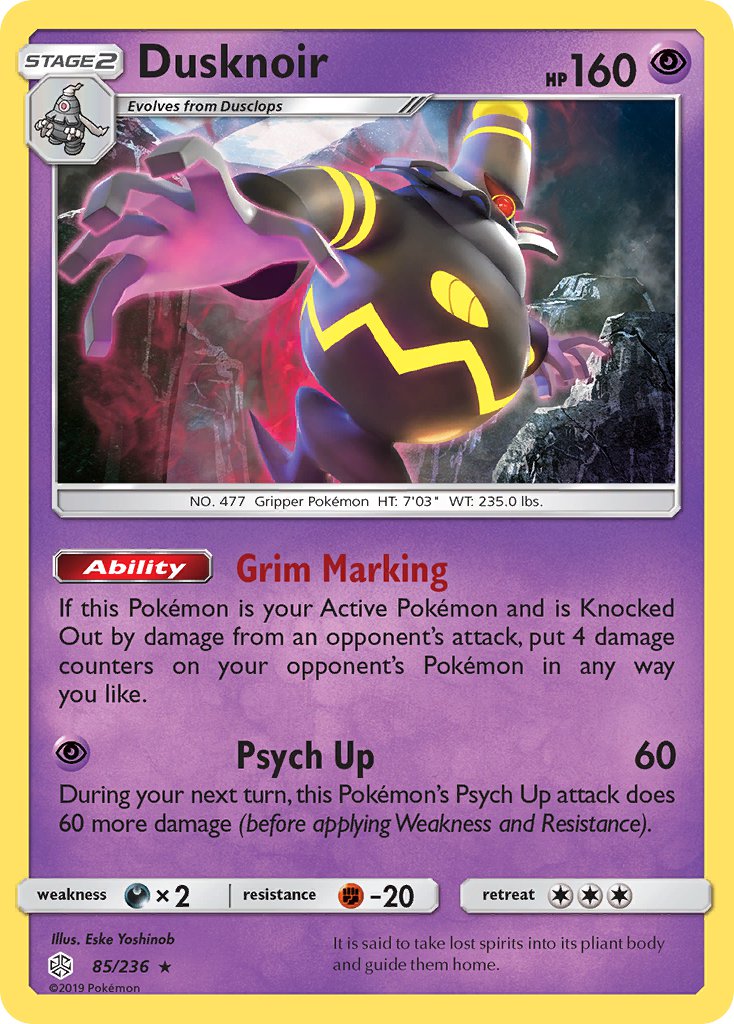 Dusknoir (85/236) (Prerelease Kit Exclusive) [Sun & Moon: Cosmic Eclipse] | Mindsight Gaming