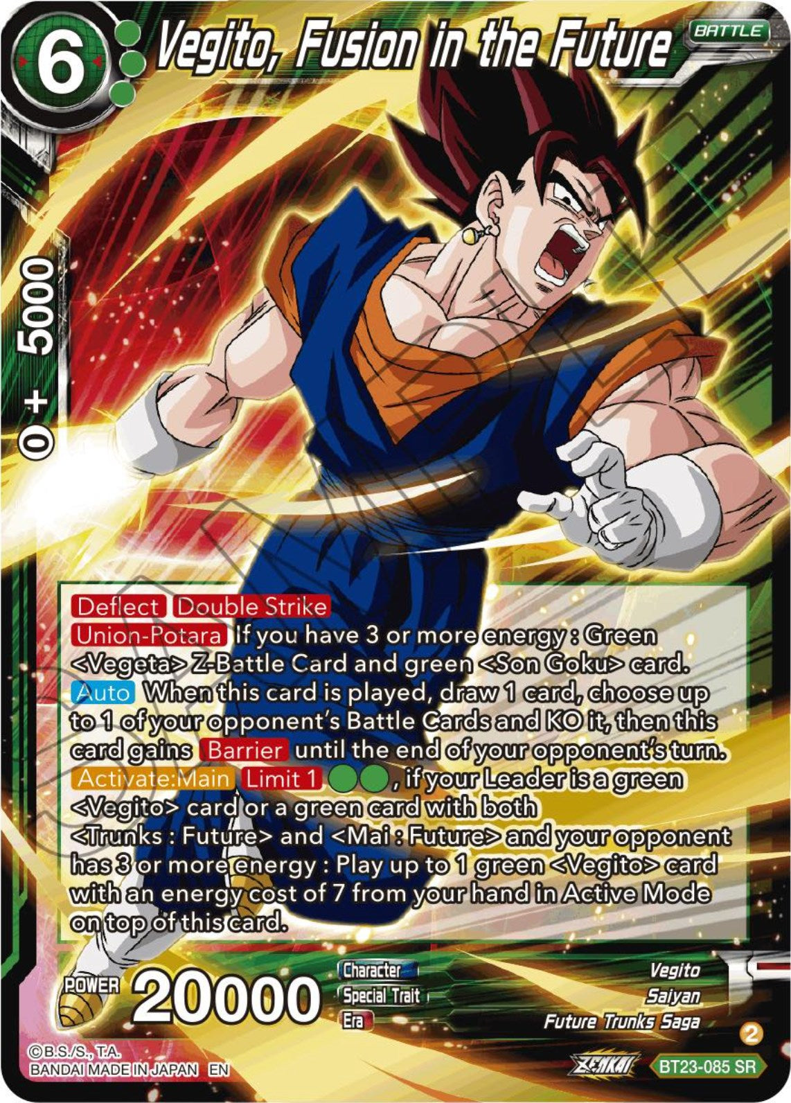 Vegito, Fusion in the Future (BT23-085) [Perfect Combination] | Mindsight Gaming