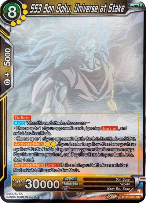 SS3 Son Goku, Universe at Stake (Hologram) (BT20-095) [Power Absorbed] | Mindsight Gaming