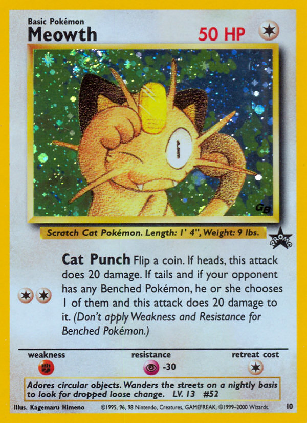 Meowth (10) [Wizards of the Coast: Black Star Promos] | Mindsight Gaming