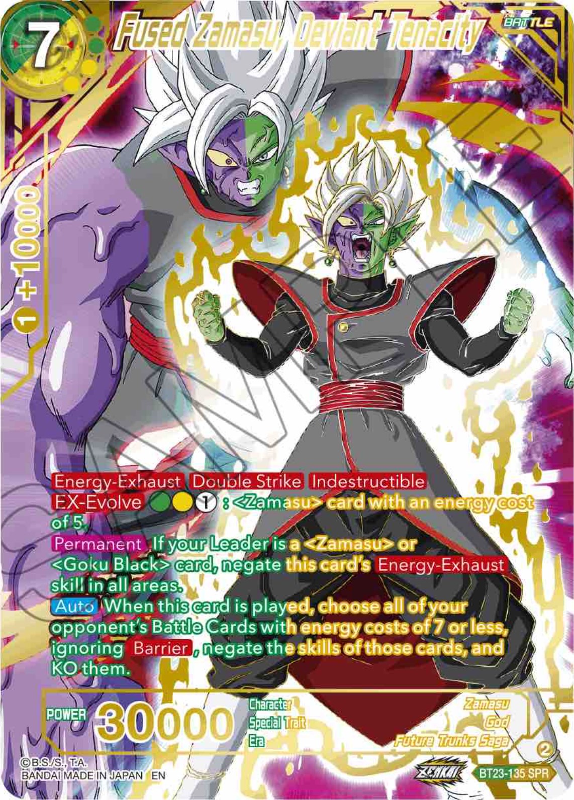 Fused Zamasu, Deviant Tenacity (SPR) (BT23-135) [Perfect Combination] | Mindsight Gaming