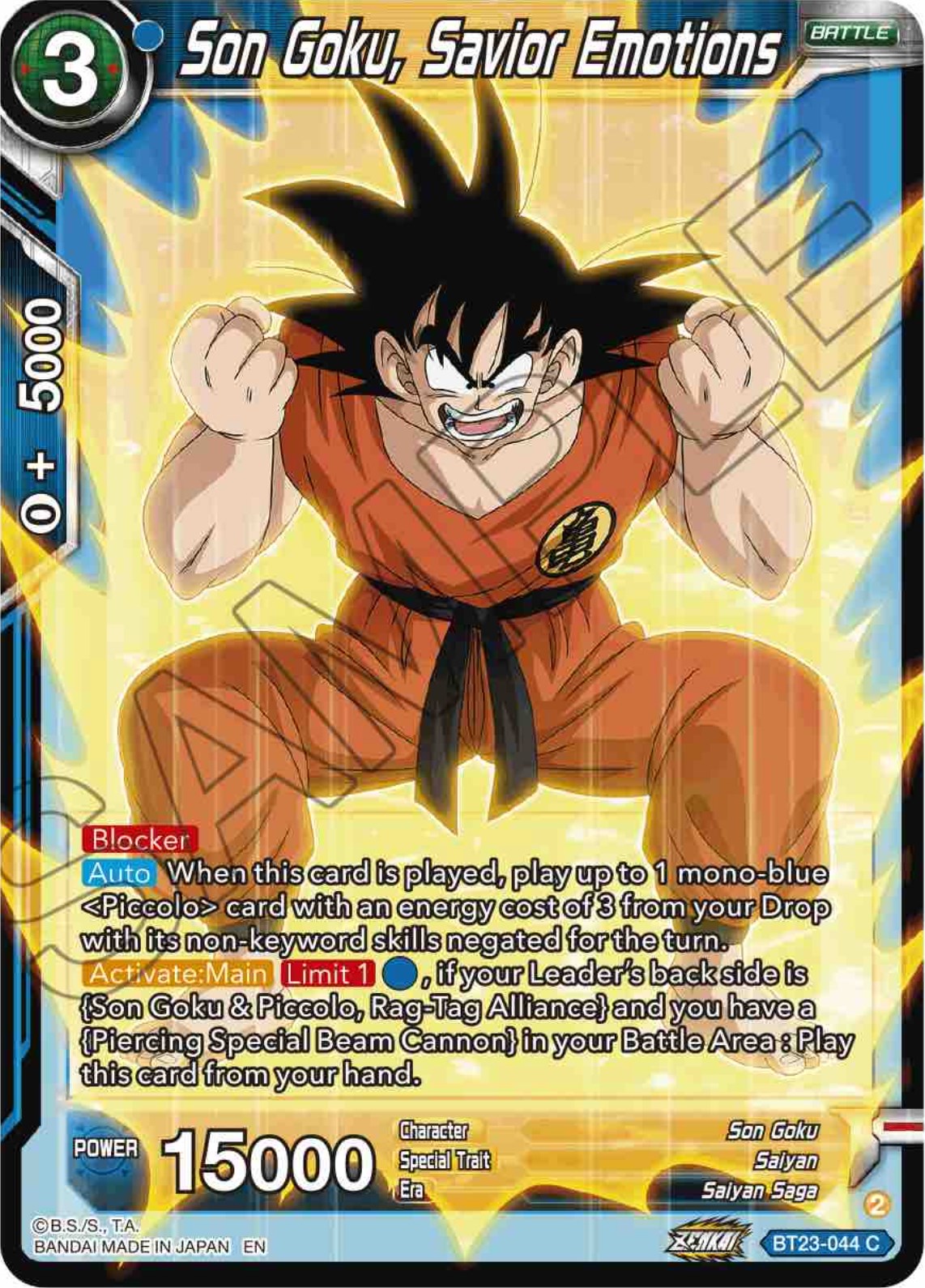 Son Goku, Savior Emotions (BT23-044) [Perfect Combination] | Mindsight Gaming